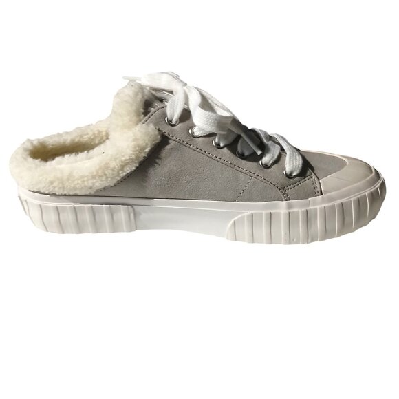 Calvin Klein Jeans Veronik Backless Sneakers Gray/Cream 7 (No Box) NWOT - Picture 2 of 4